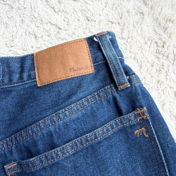 Madewell Baggy Straight Jeans Dark Worn Indigo wash cotton hemp NH643 26 - Picture 9 of 13